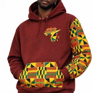 Vibrant Purple Hoodie with Colorful Patterns